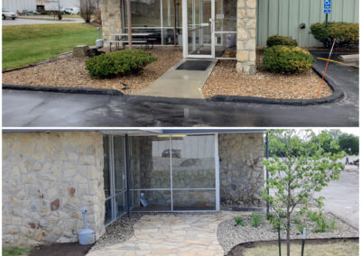 Flagstone Patio -Before & After