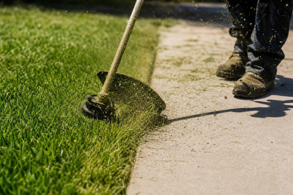 Lawn maintenance and edging service in Lenexa, KS by 4T Total Lawn