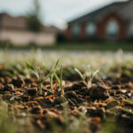 Overseeding a thin Kansas City lawn in September to fill in bare, patchy tall fescue