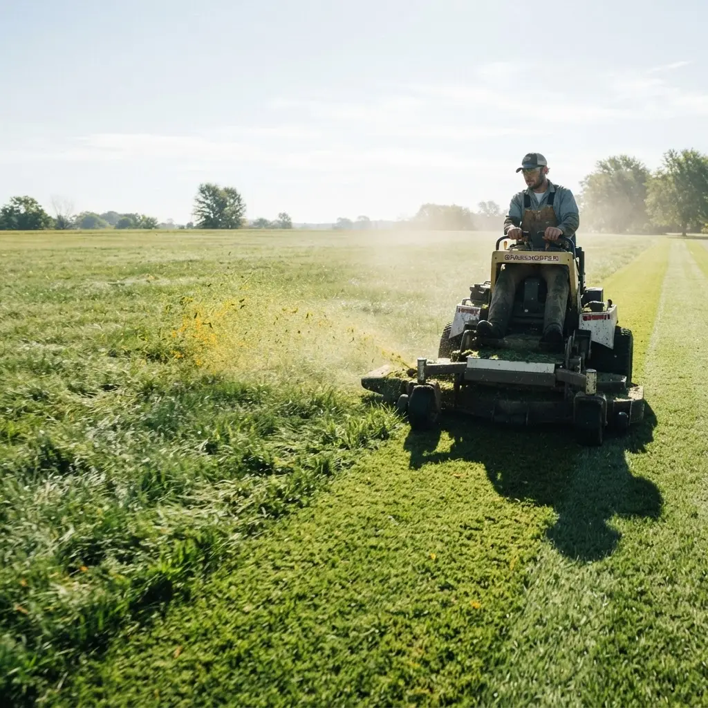 Commercial mowing and string trimming service in Lenexa, KS by 4T Total Lawn